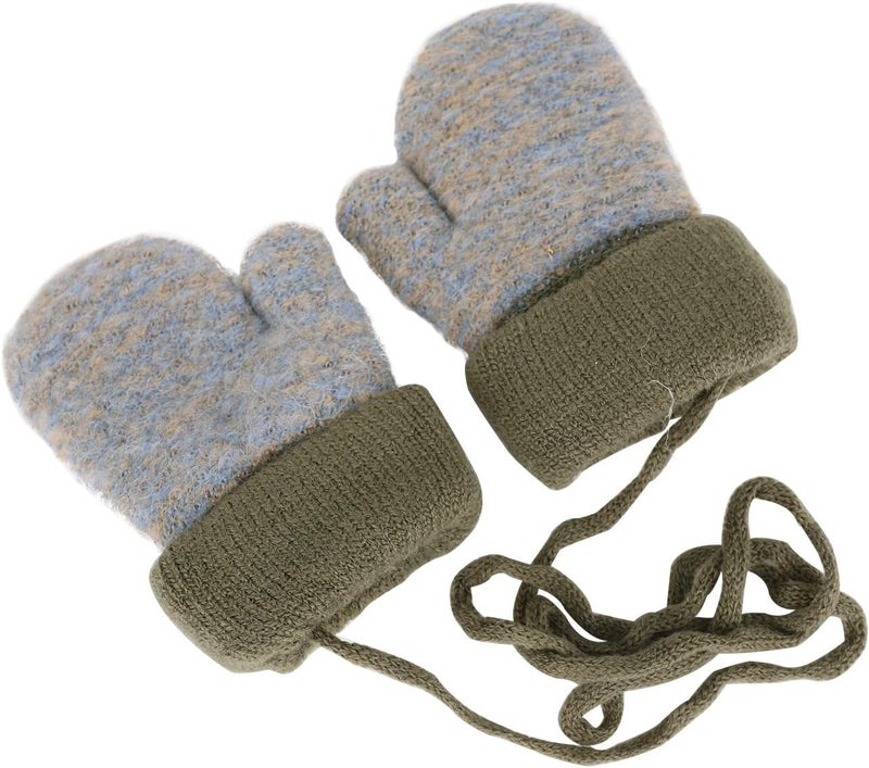 Clobeau Baby Mittens Warm Mitts Infant Full Finger Gloves Magic Snow Mittens on String - Image 5